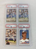 (4) PSA 9 Graded Baseball Cards - (3) Mussina Rookies & Johnson