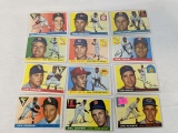 1955 Topps lot of 12 baseball