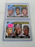 1966 Topps baseball cards: Clemente/Aaron/Mays, Koufax #221