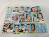 1966 Topps baseball lot with unmarked checklist (3) plus 20 other cards