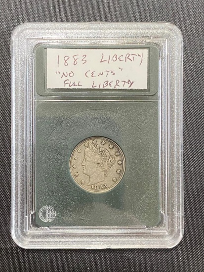 1883 Liberty Nickel "Full Liberty" in snap case