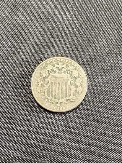 1882? 3? Circulated shield nickel