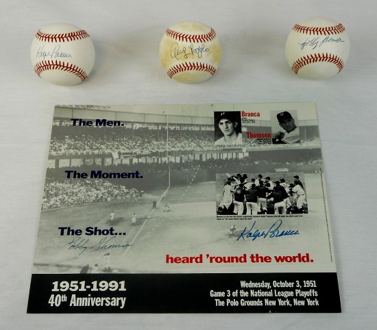 "Shot Heard 'Round The World" Autographed Lot