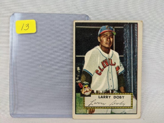 1952 Larry Doby Topps card, Fair to good