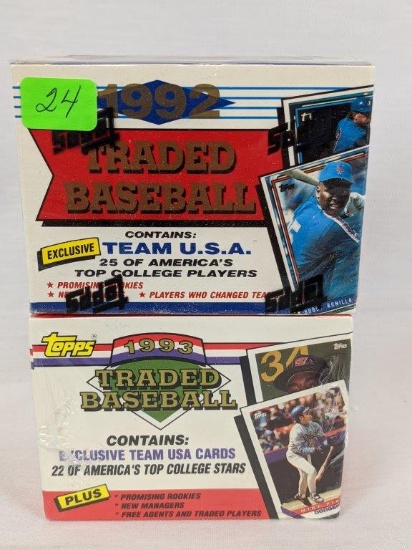1992-1993 Topps Traded factory sealed baseball sets