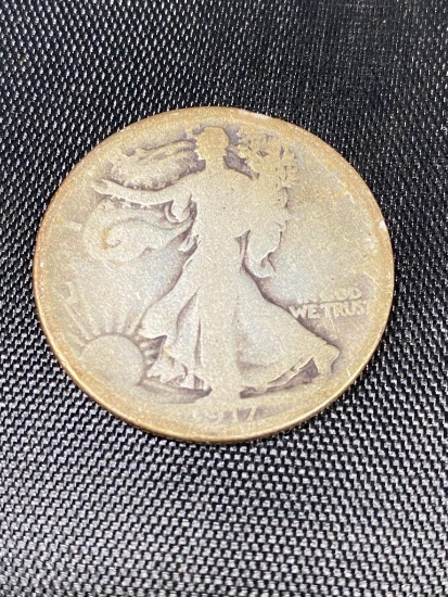 1917 Walking Liberty 90% Silver Half Dollar