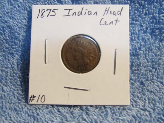 1875 INDIAN HEAD CENT VF