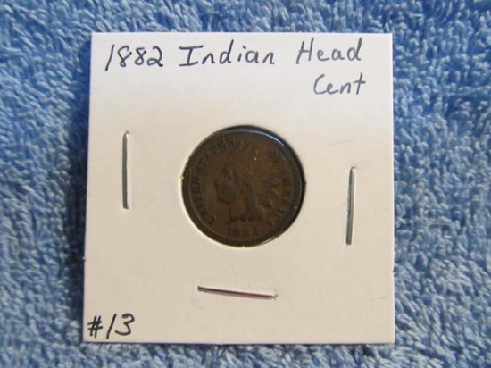 1882 INDIAN HEAD CENT XF