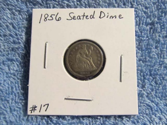 1856 SEATED DIME XF