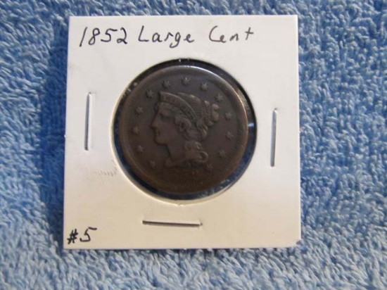 1852 LARGE CENT XF