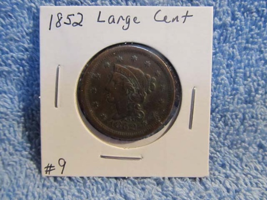 1852 LARGE CENT XF