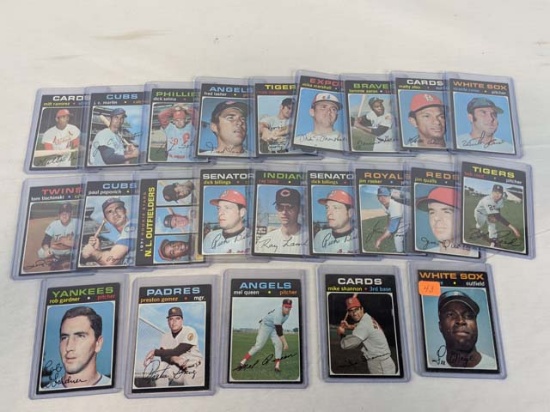 1971 Topps baseball lot of 23, high numbers