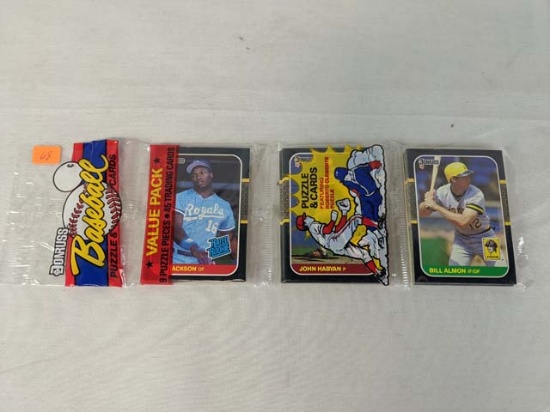 1987 Donruss Grocery Pack with Bo Jackson Rookie on top