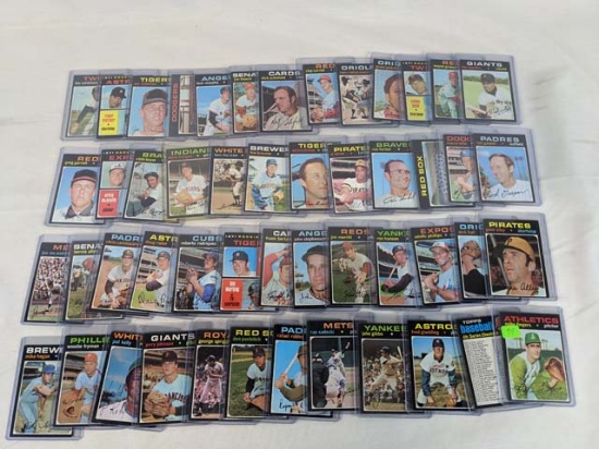 1971 Topps baseball with Rollie Fingers, lot of 50, no duplicates