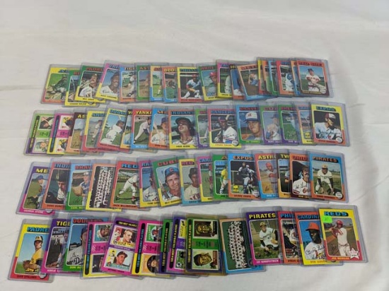 1975 Topps lot of 65, no duplicates, some stars