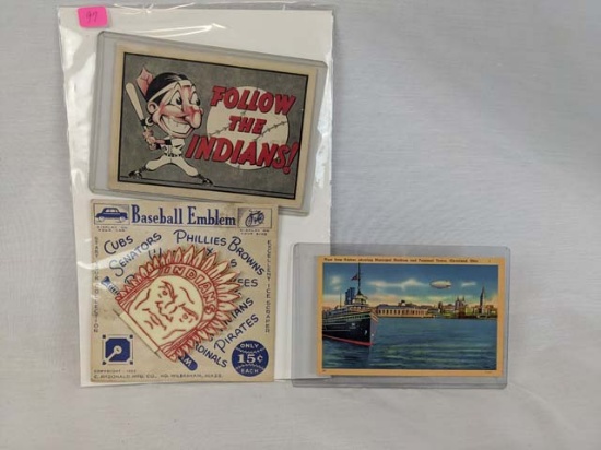 Cleveland Indians memorabilia lot