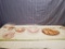 5- pink depression ware serving platters and dishes