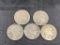 5- Buffalo Nickels, 1927, 1928, 1935, 1936 and 1937