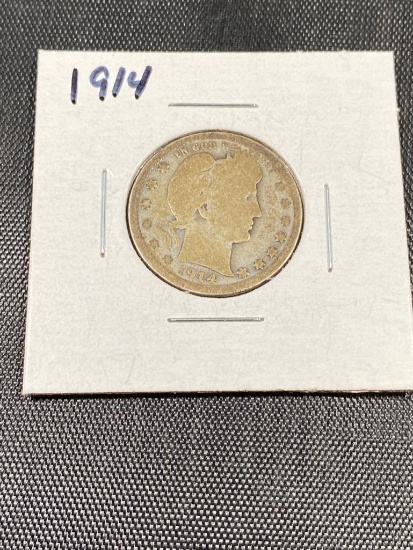 1914 Barber Quarter Dollar