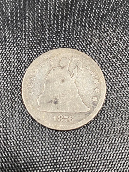 1876 Seated Liberty Quarter Dollar