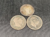 1816, 1817, and unknown date 1 Schilling Coins, Great Britain, all sterling