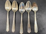 5- Westmoreland Sterling Spoons, each weighs 31.08 grams, total weight of 155.40 grams