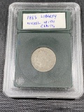 1883 Liberty Nickel with cents in snap case