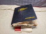 Binder full of old newspaper clippings/ ephemera, most are antique related