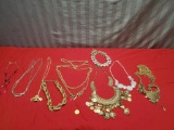 Large lot of costume jewelry necklaces