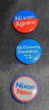 3- Presidential Campaign buttons