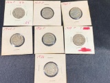 Lot of assorted Buffalo Nickels, 1916, 1917, 1920, 1920S, 1921, 1928 and 1936