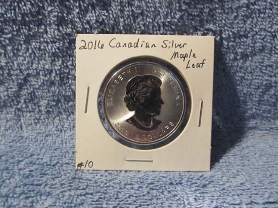 2016 CANADIAN SILVER MAPLE LEAF BU