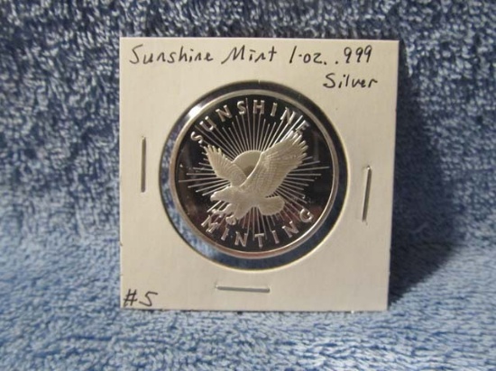 SUNSHINE MINT 1-OZ. .999 SILVER ROUND