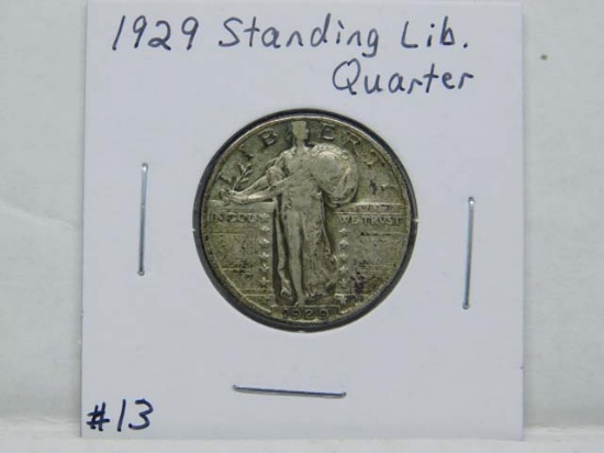 1929 STANDING LIBERTY QUARTER XF+