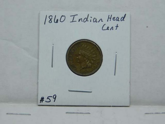 1860 INDIAN HEAD CENT AU