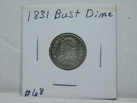 1831 BUST DIME XF