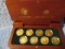 2000 SYDNEY OLYMPIC 8-PIECE GOLD COIN SET IN WOODEN BOX PF