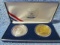 2004 COOK ISLAND RONALD REAGAN SILVER & GOLD 2-COIN SET IN HOLDER PF