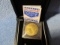 1994 D-DAY CARTRIDGE SHELL BRASS $5. COIN IN HOLDER