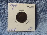1908S INDIAN CENT VF