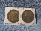 1884S XF, 1896S VF, SEMI KEY MORGAN DOLLARS