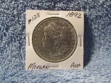 1892 MORGAN DOLLAR AU+