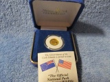 1996 COOK ISLAND BALD EAGLE/OLYMPIC N.P. $10. GOLD PIECE IN HOLDER