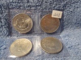 2-1889,91,96, MORGAN DOLLARS (4-COINS) BU