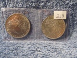 1884O,96 MORGAN DOLLARS (2-COINS) BU