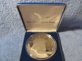 1999 4-OZ. SILVER EAGLE PLATINUM PLATED IN HOLDER PF
