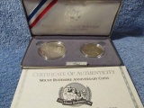 1991 MT. RUSHMORE 2-COIN SET IN HOLDER PF