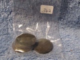 LOT OF 6 U.S. LARGE CENTS