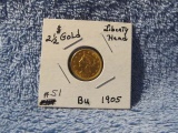 1905 $2.50 LIBERTY HEAD GOLD PIECE UNC