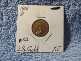1914D $2.50 INDIAN HEAD GOLD XF